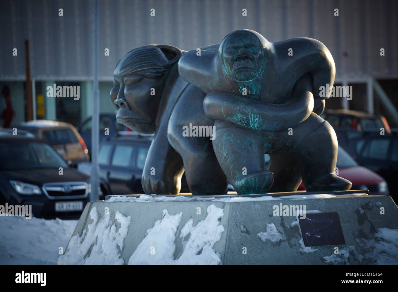 Kaassaassuk l'orphelin (Monument), Nuuk, Groenland Banque D'Images