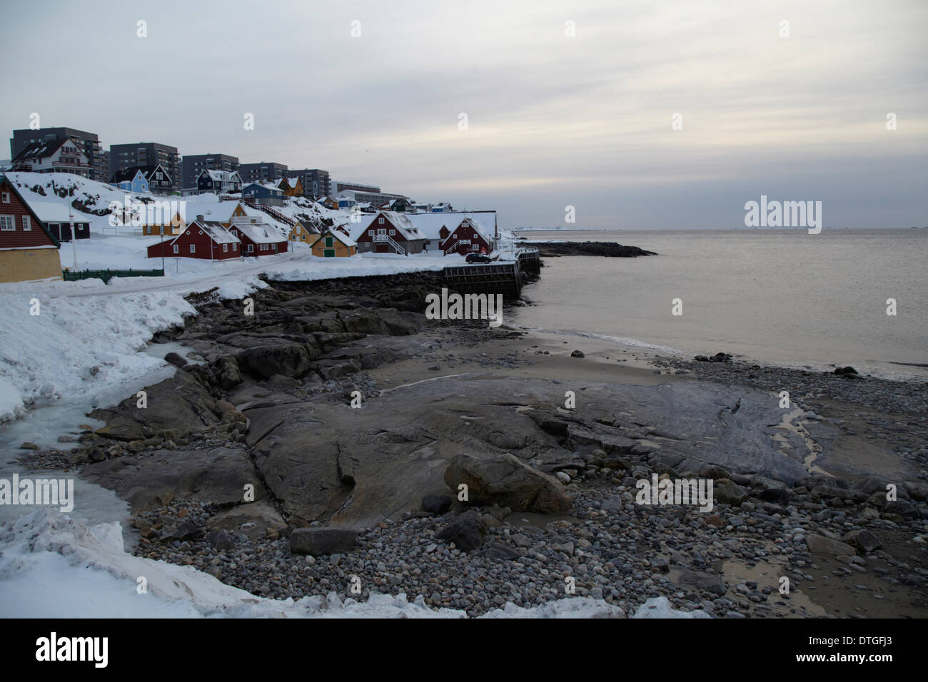 Image extérieur de Nuuk et le Musée natinal. Banque D'Images