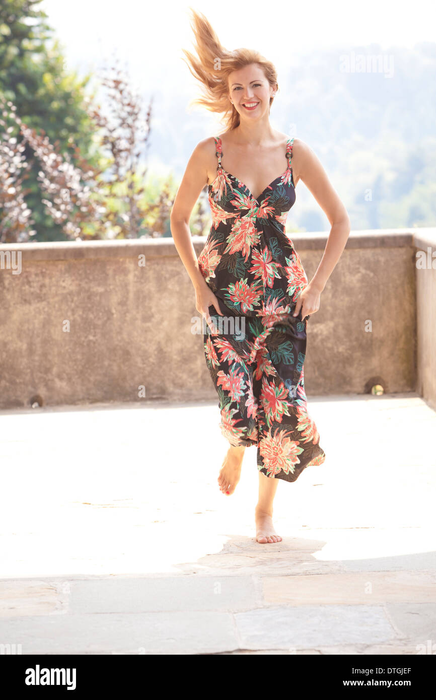 femme en cours d’exécution Banque D'Images