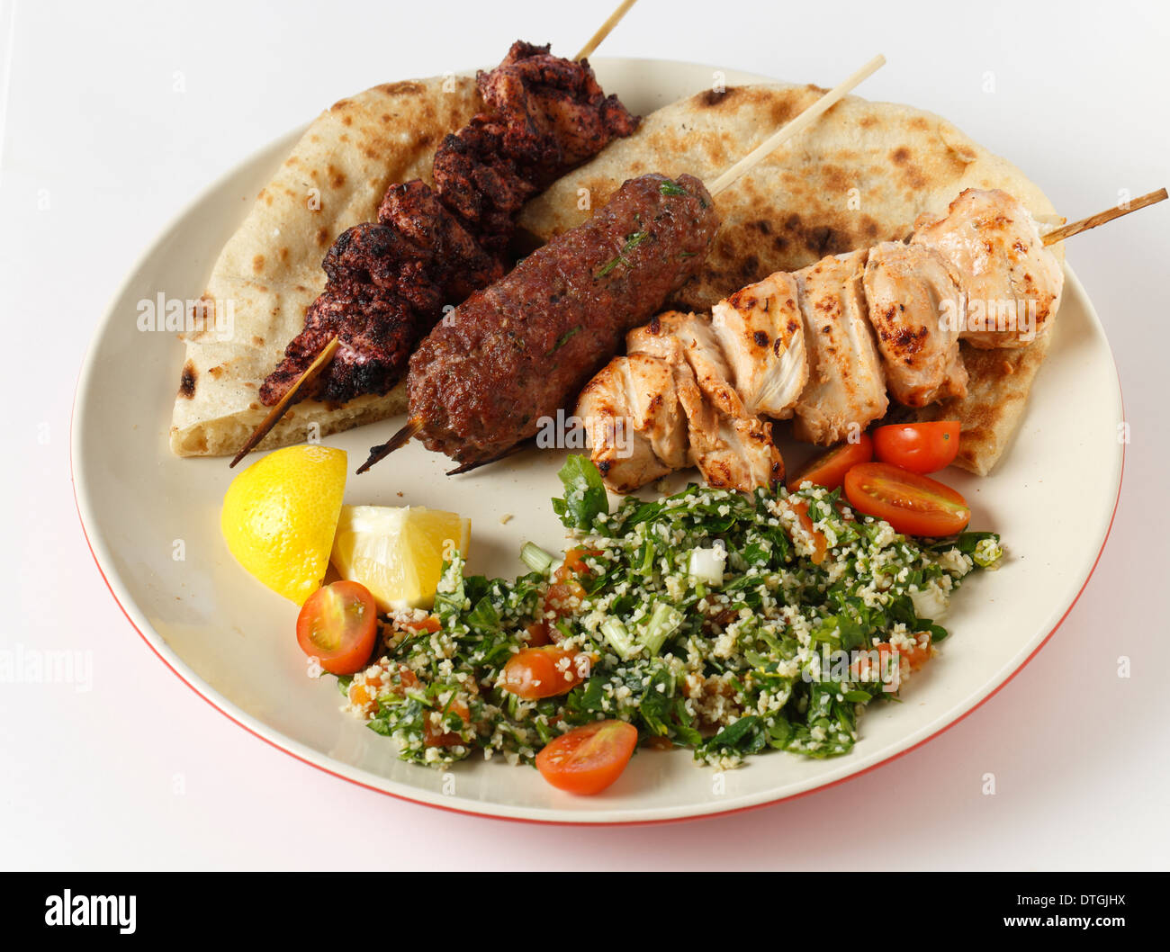 Mixed Grill de style Arabe Banque D'Images
