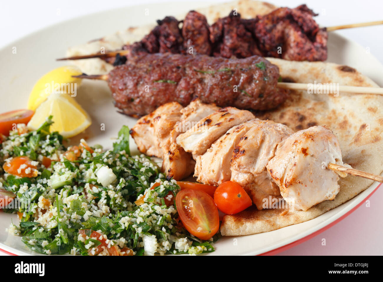 Mixed Grill de style Arabe Banque D'Images