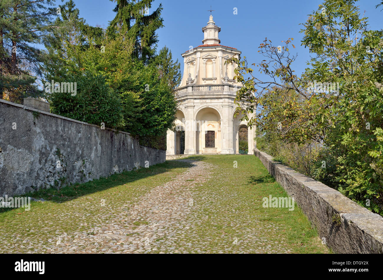 Chapelle XIII, route de pèlerinage historique pour le sanctuaire de Santa Maria del Monte sur le Sacro Monte di Varese ou Mont Sacré de Banque D'Images