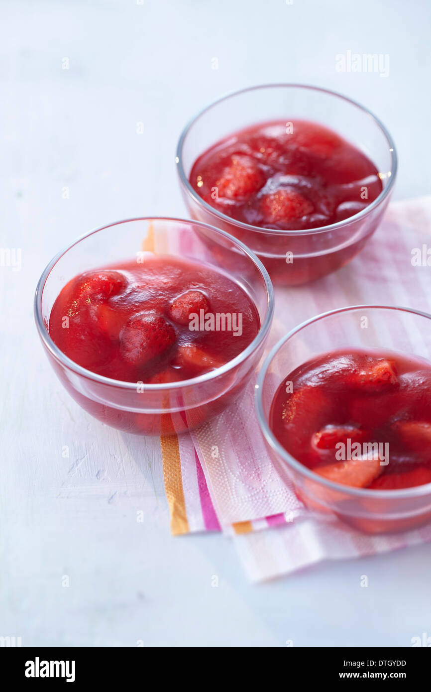 Fraises en gelée d'hibiscus Banque D'Images