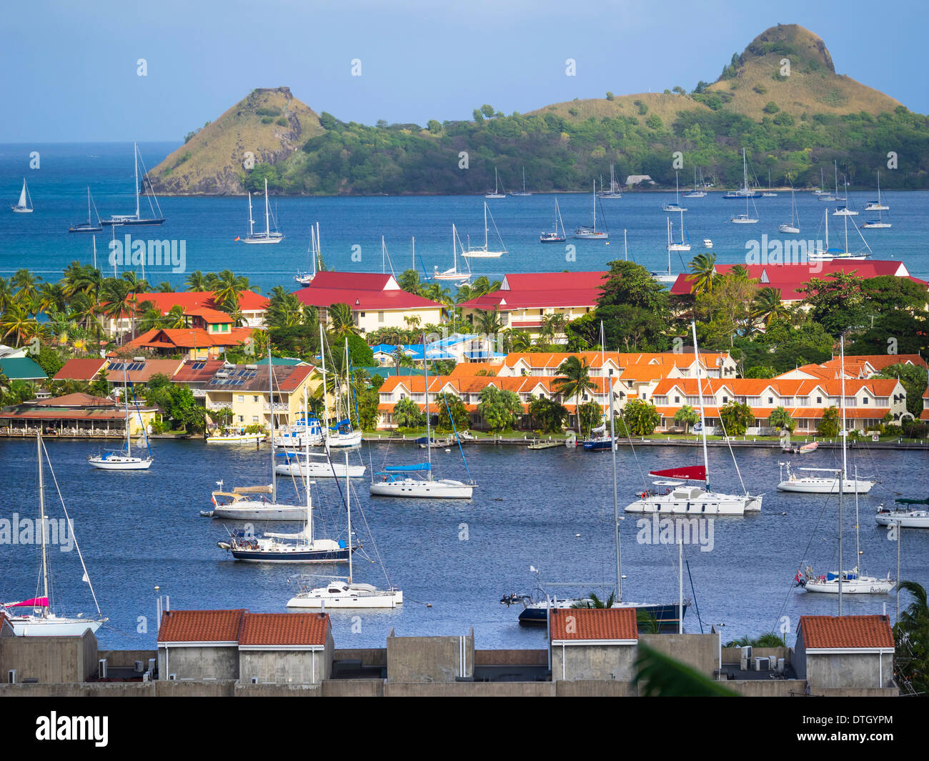 Marina de Rodney Bay, Sainte Lucie, Îles du Vent, Petites Antilles Banque D'Images