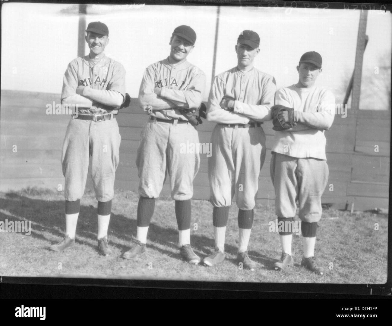 Les entraîneurs de baseball de l'Université de Miami en 1926 Banque D'Images