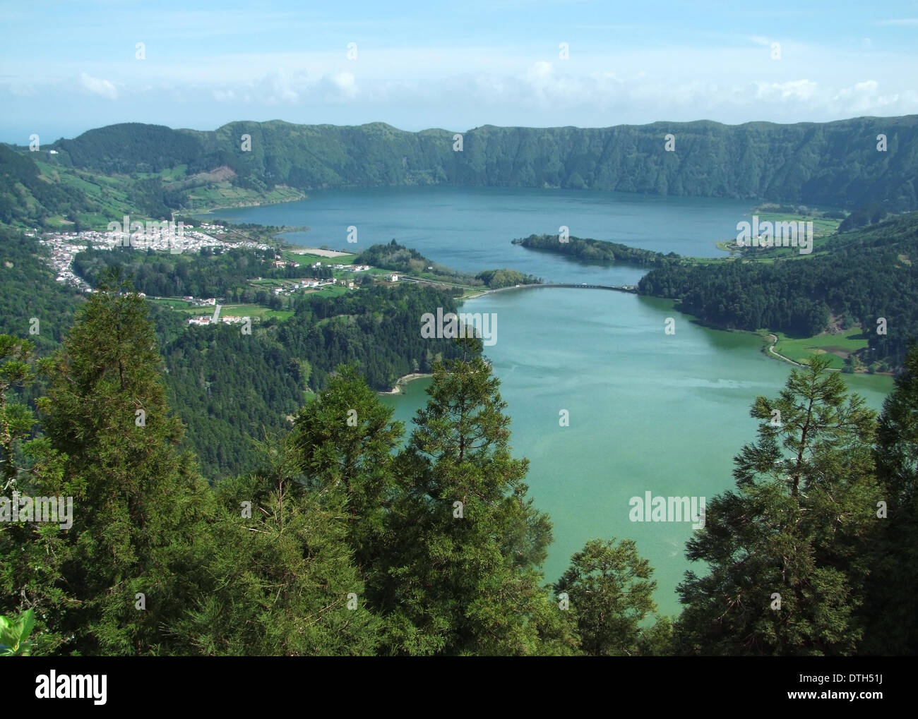 Lacs idylliques aux Açores au Portugal Banque D'Images