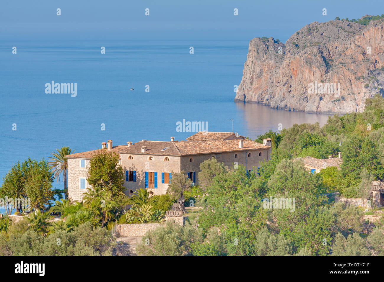 La côte nord-ouest de Majorque. Fils Beltran estate. Gros Cap le cap. Deià. Iles Baléares, Espagne Banque D'Images