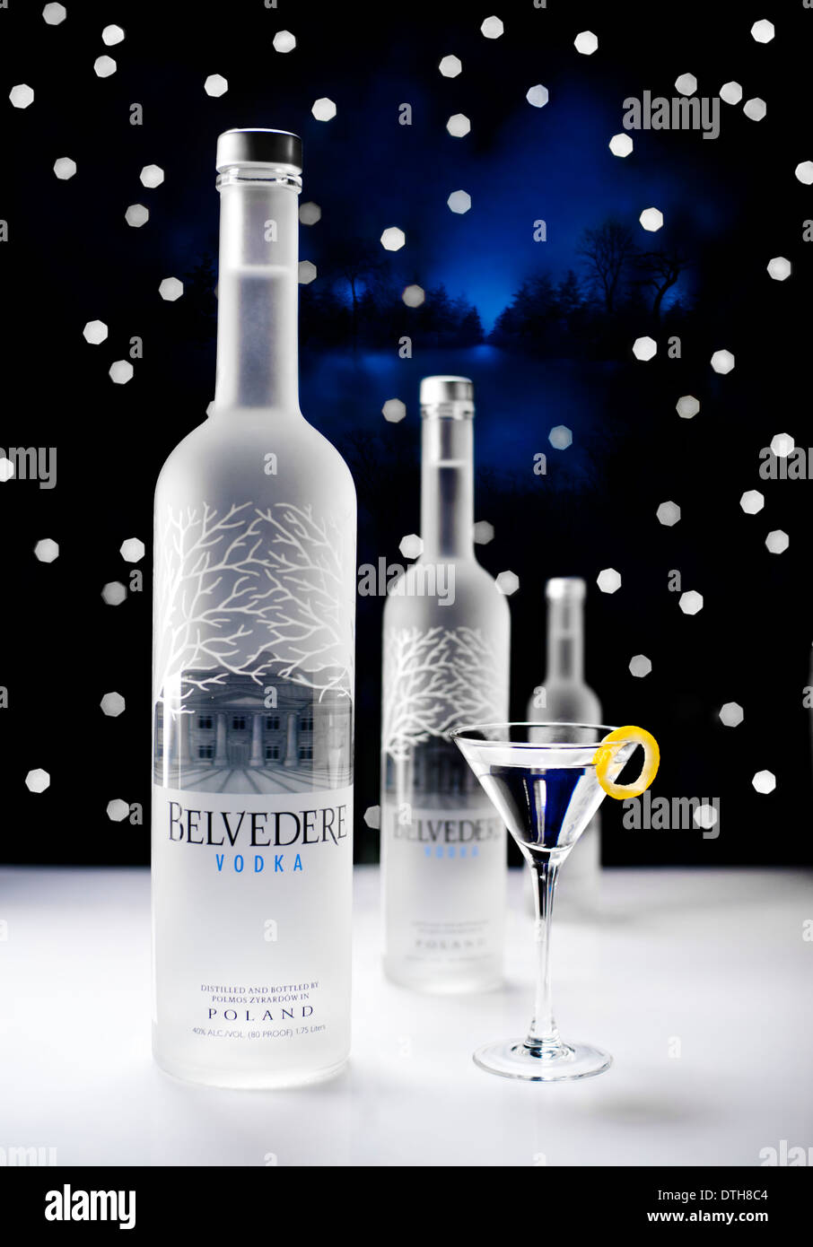 Belvedere Vodka, Martini Banque D'Images