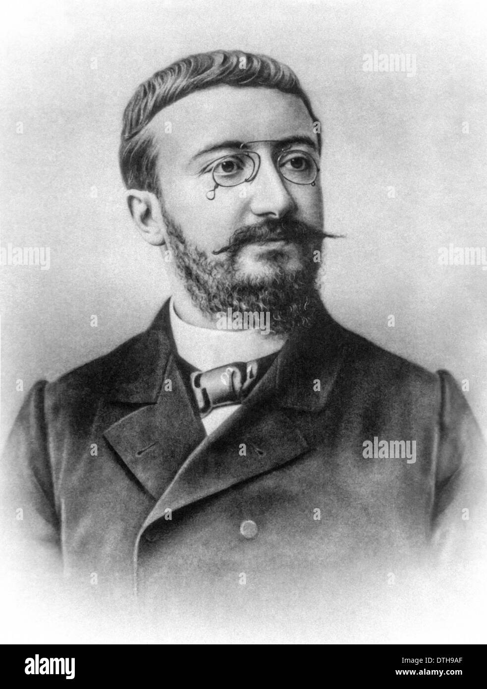 Alfred Binet (1857-1911) Le psychologue français qui a inventé le premier test d'intelligence (QI) à la Sorbonne (Université de Paris). Banque D'Images