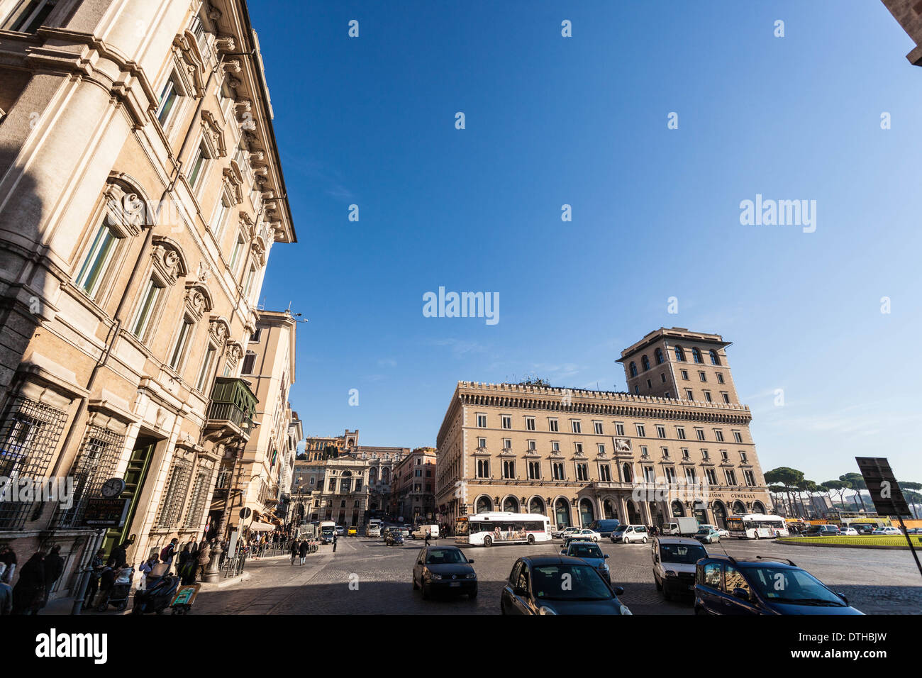 La Piazza Venezia, Rome, Italie Banque D'Images