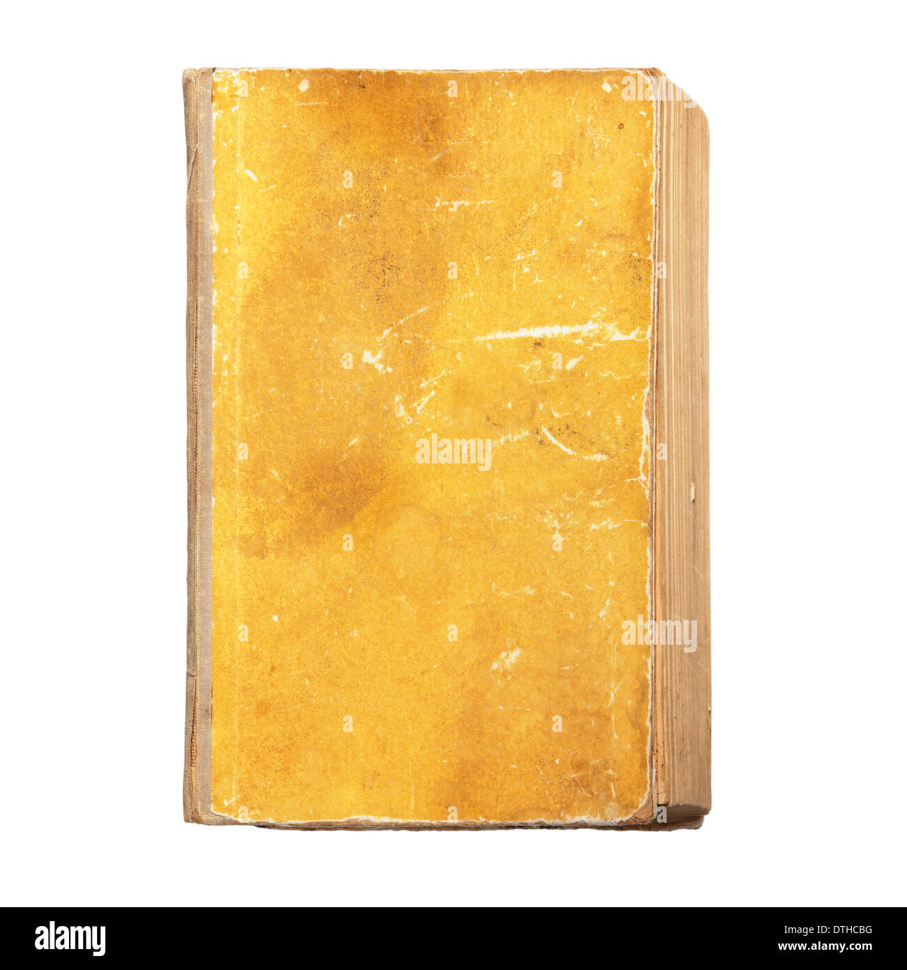 Couverture de livre ancien, vintage texture, isolé sur fond blanc Banque D'Images