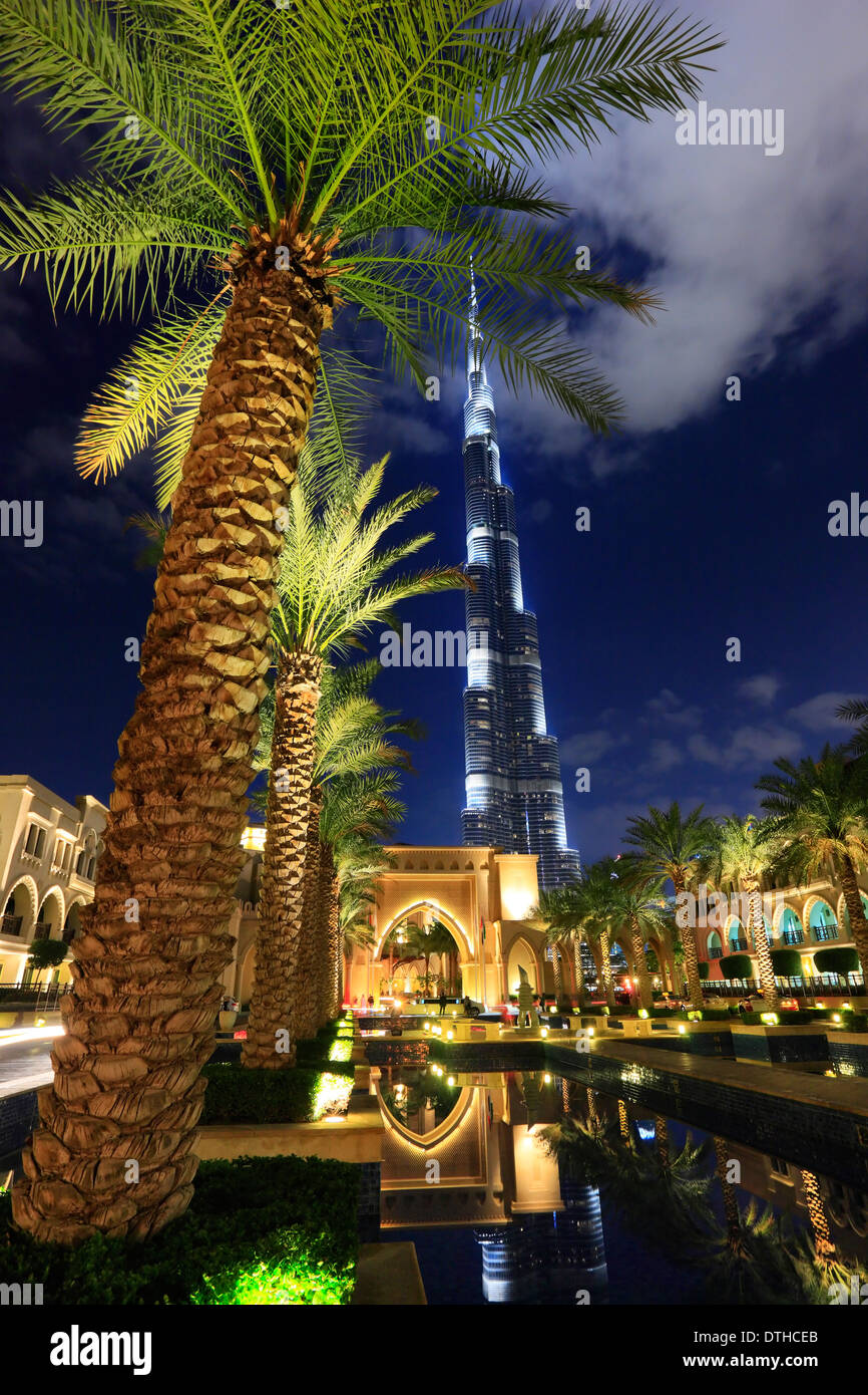 Dubaï Burj Khalifa Souk Al Bahar - Le Palace Hotel Banque D'Images