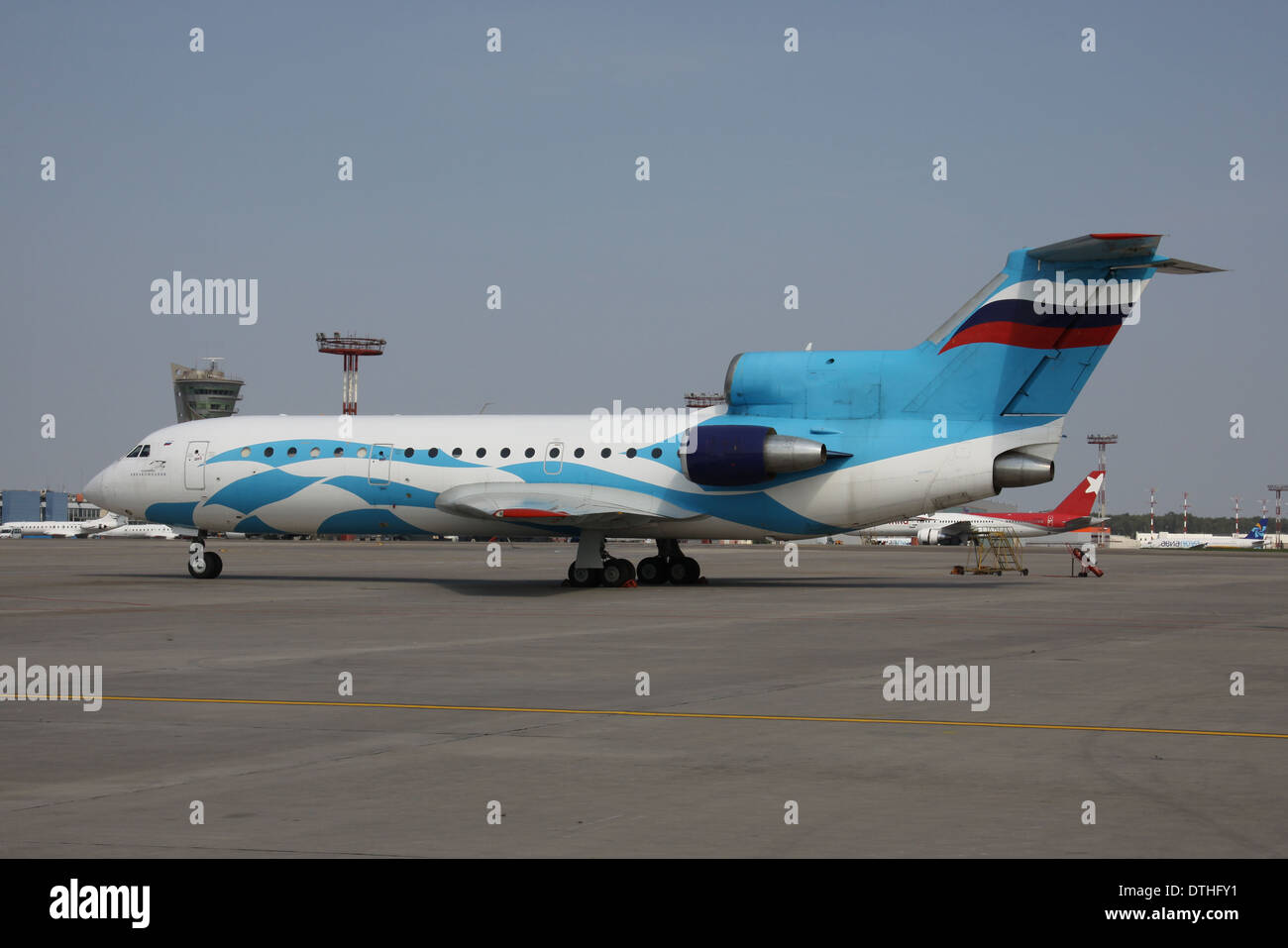 L'entreprise privée d'avion à réaction à Moscou SVO airport Banque D'Images
