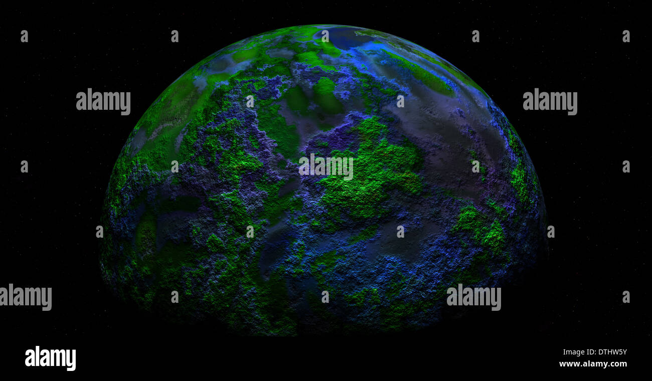 L'image de rendu 3D de la planète terre Banque D'Images