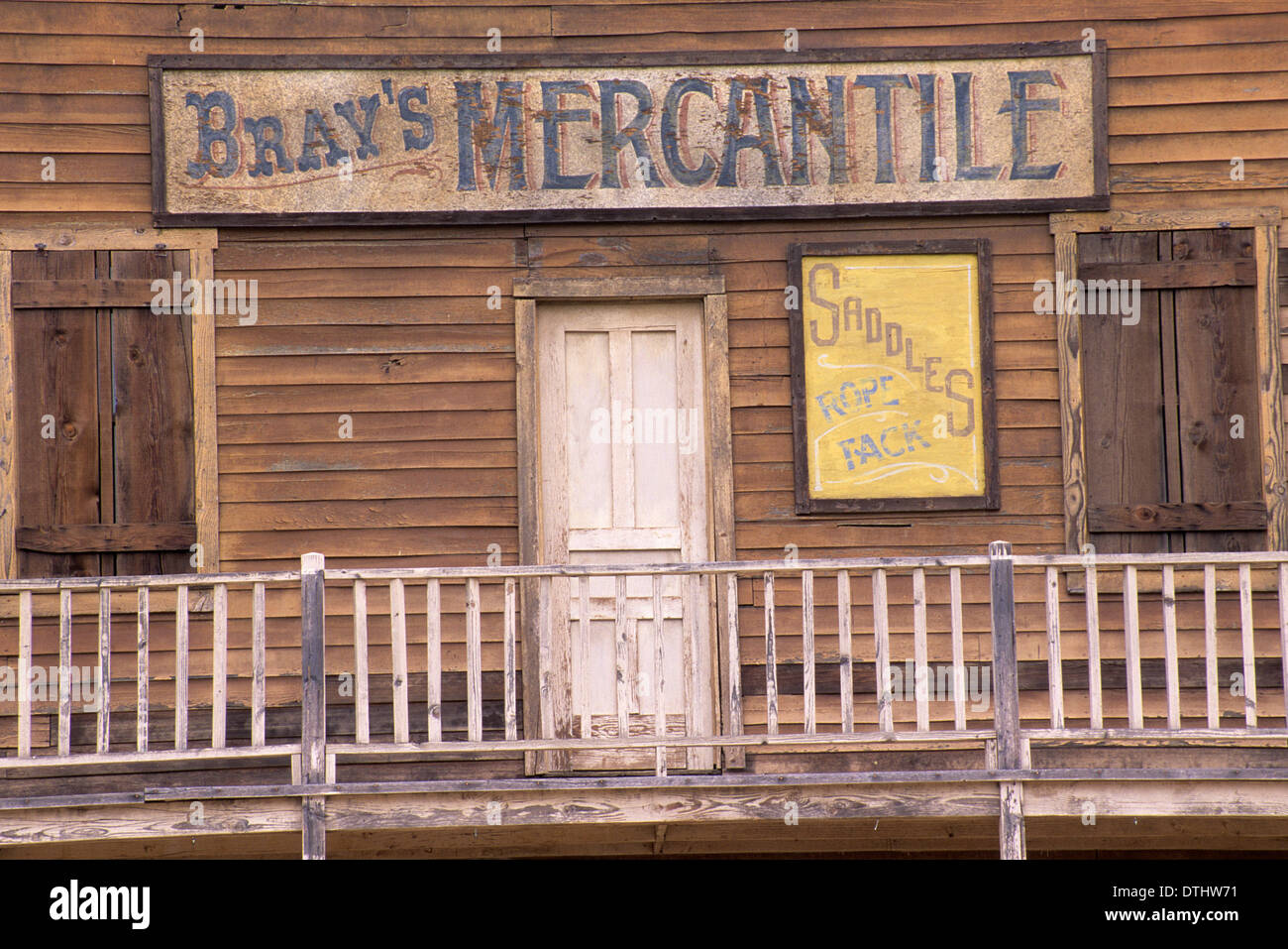 Ville de l'Ouest ensemble, Paramount Ranch, Santa Monica Mountains National Recreation Area, Californie Banque D'Images