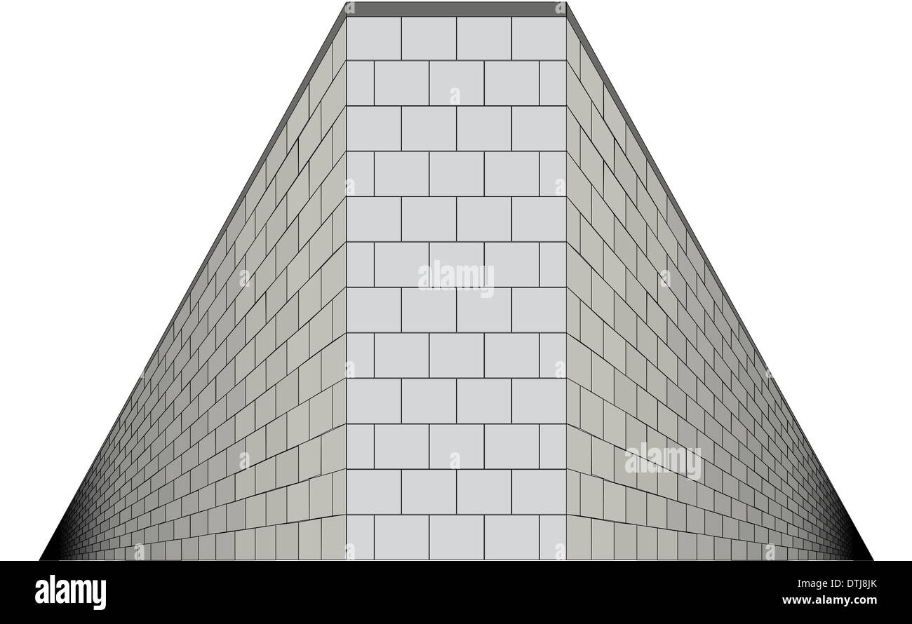 Un mur avec les deux parties d'entrer dans l'infini Banque D'Images