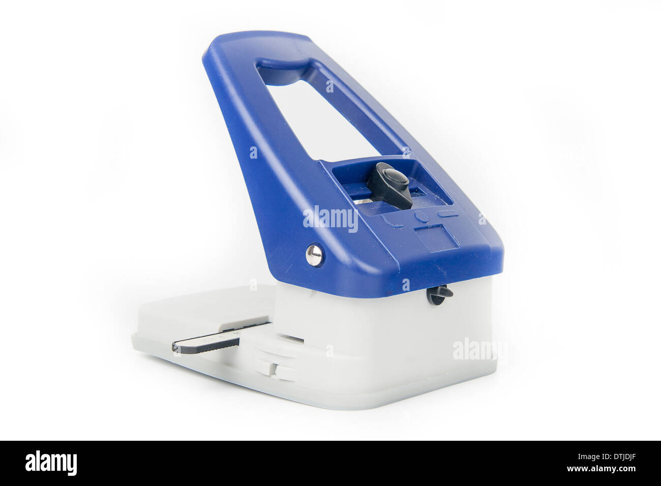 Perforatrice de bureau isolé sur fond blanc Banque D'Images