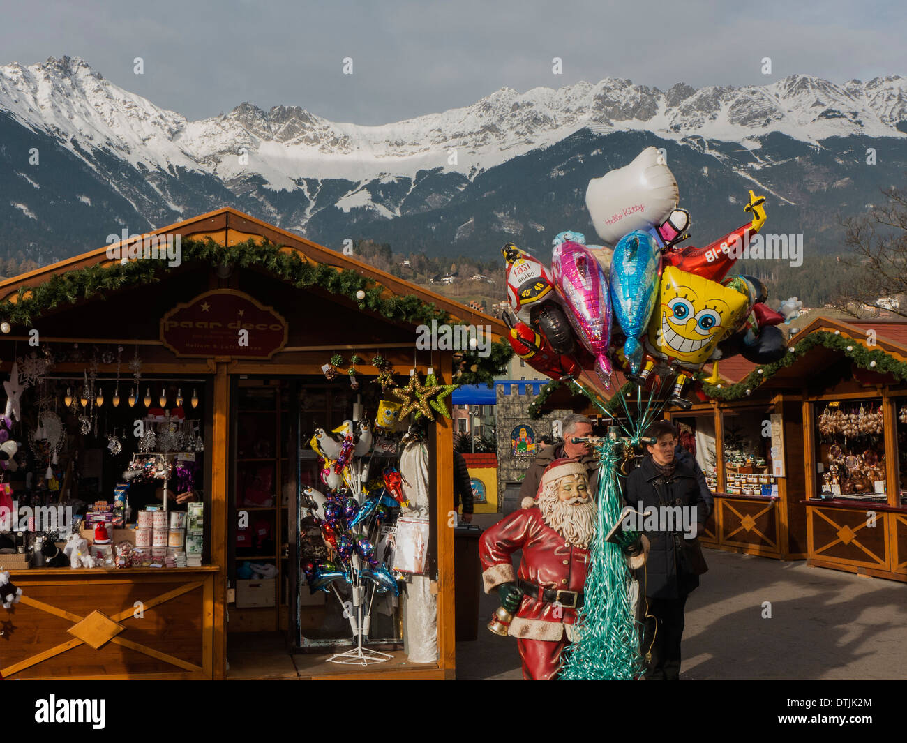 Marché de Noël à Innsbruck, Tyrol, Autriche Banque D'Images