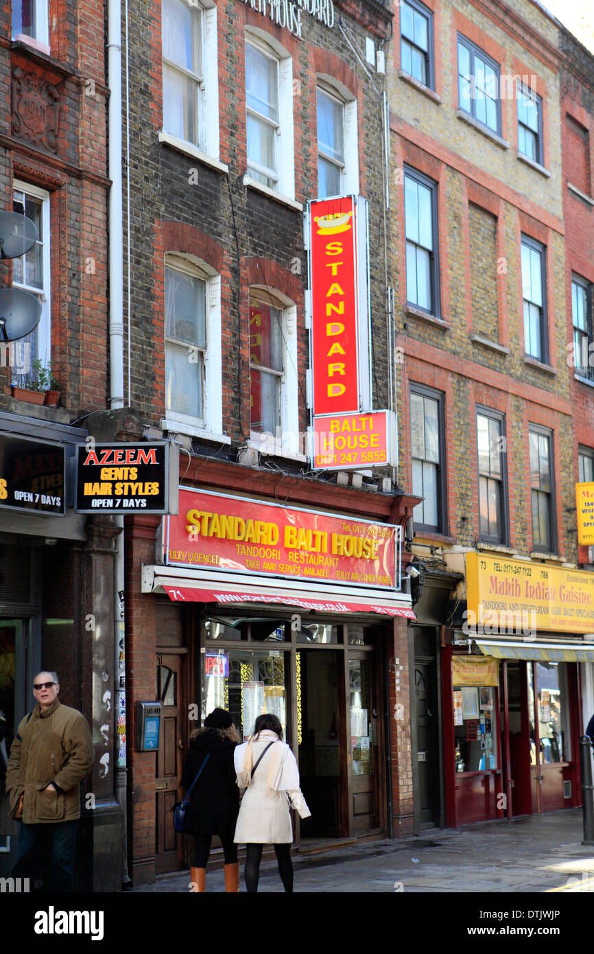 Royaume-uni Londres est brick lane le standard balti house Banque D'Images