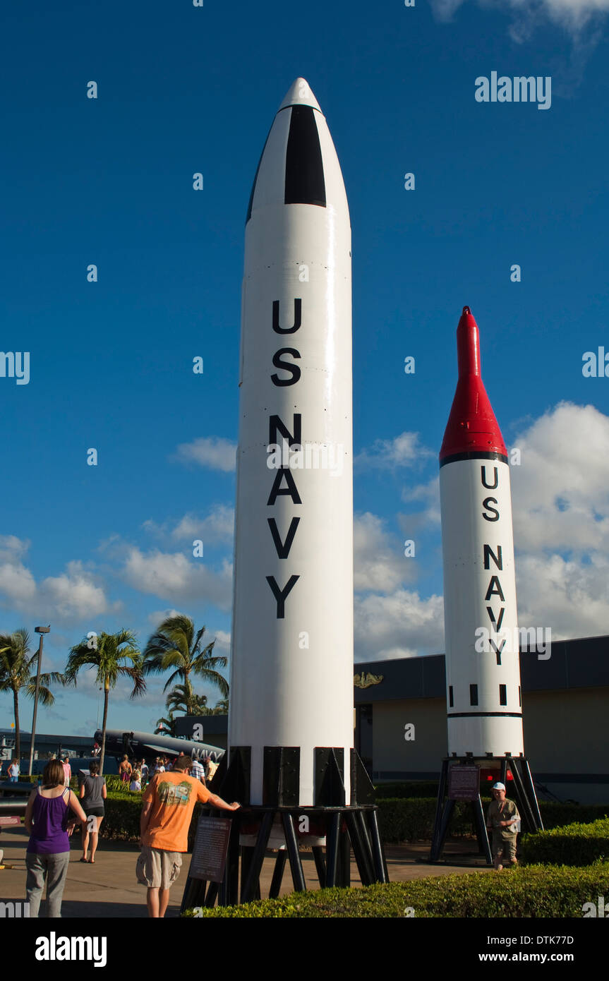 Polaris et de missiles Trident à Pearl Harbor, Honolulu, Oahu, Hawaii Banque D'Images