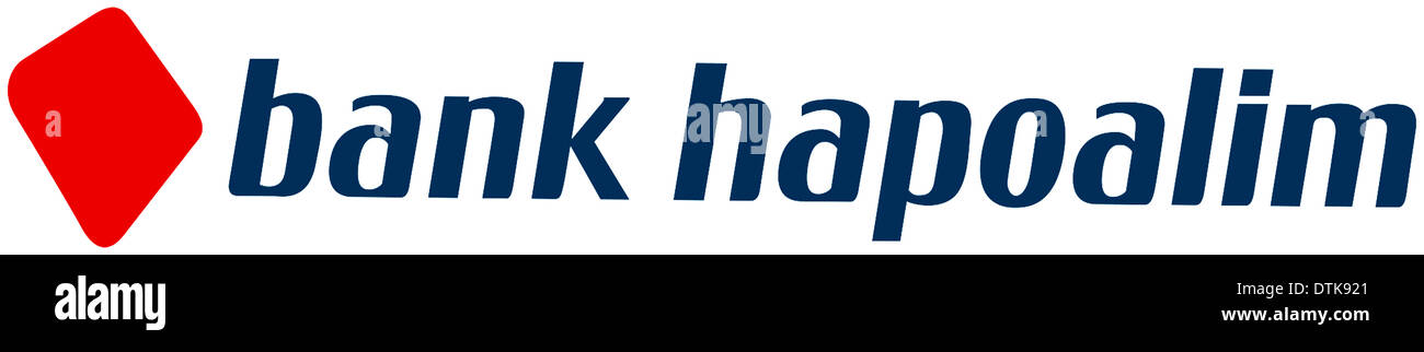Logo de la banque israélienne Hapoalim avec siège à Tel Aviv. Banque D'Images