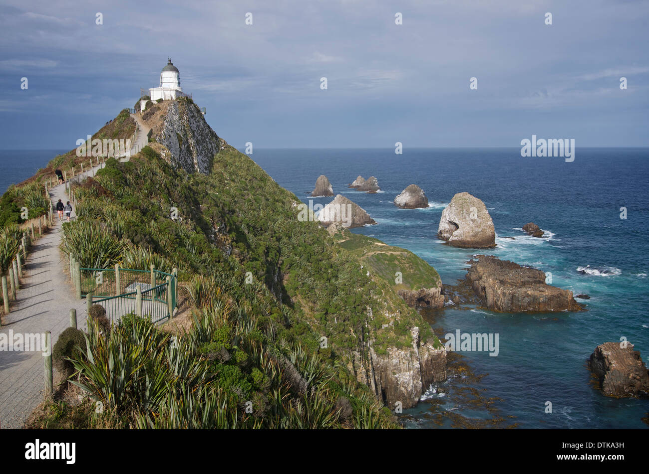 Nugget Point Lighthouse ile sud Nouvelle Zelande Catlins Banque D'Images