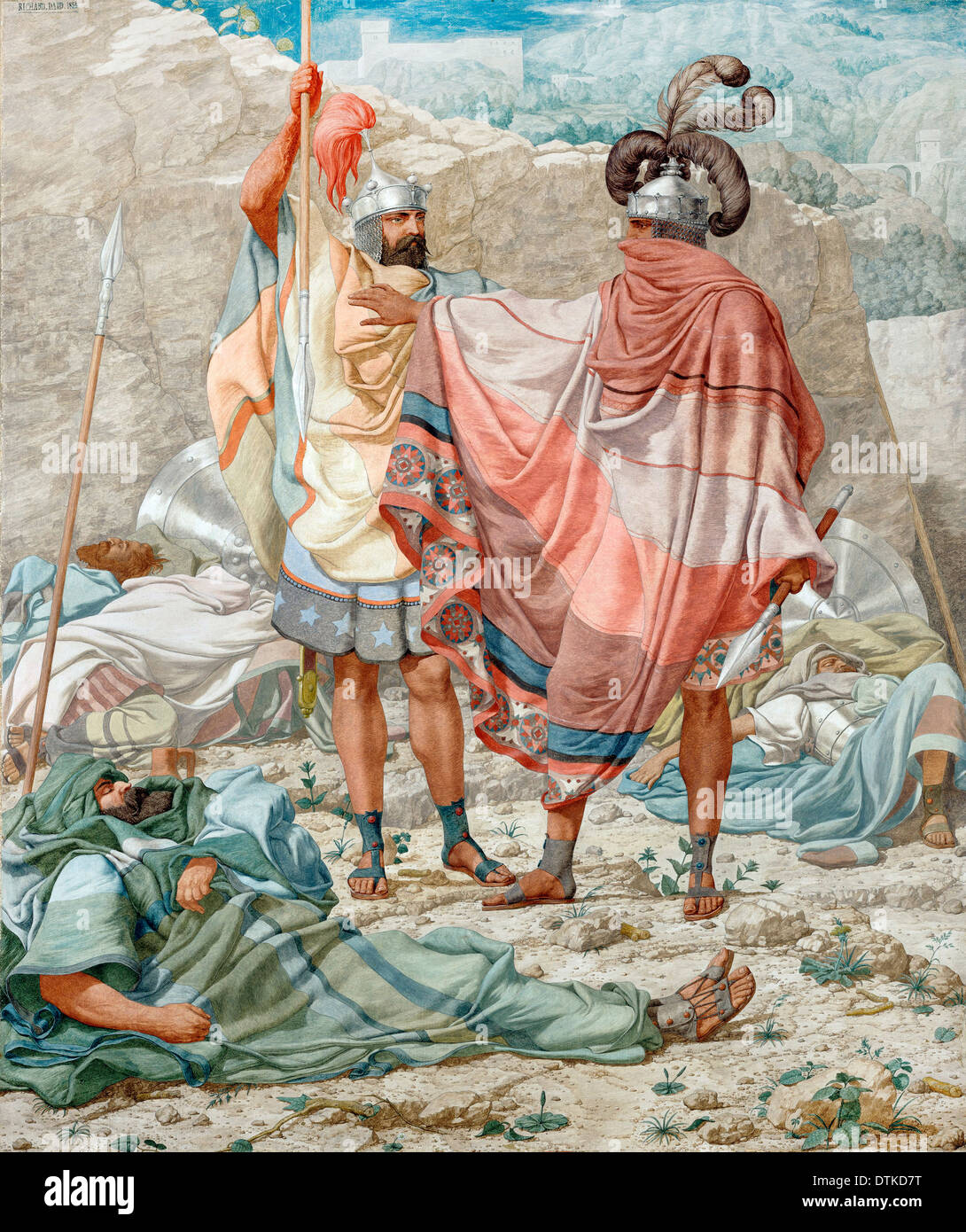 Richard Dadd, Mercy : David retient la vie de Saül, 1854 huile sur toile. Yale Center for British Art, New Haven, USA. Banque D'Images