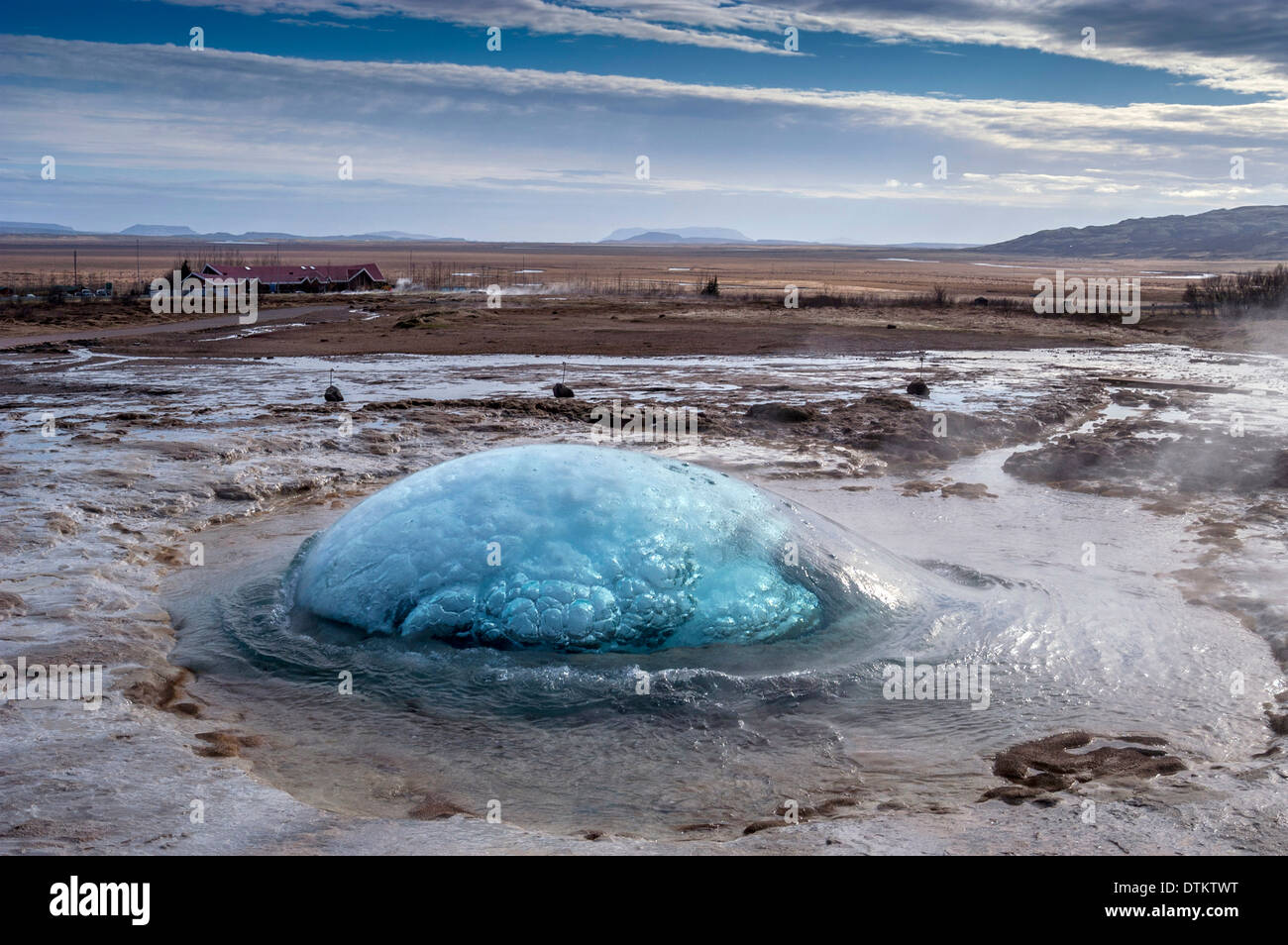 Strokkur Geyser, Islande Banque D'Images