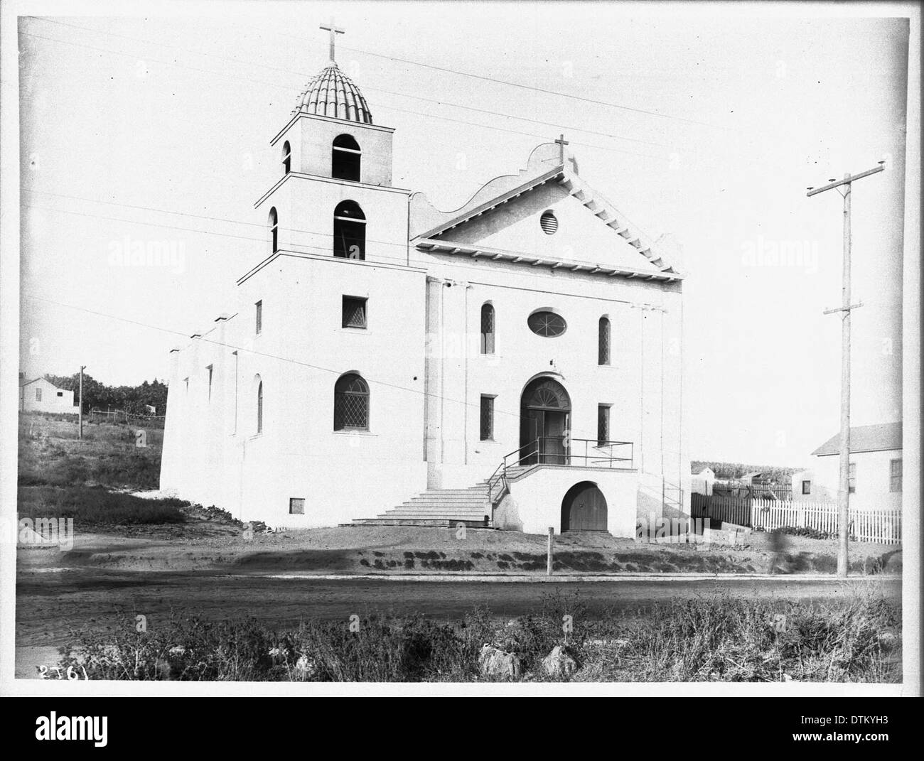 L'église catholique Saint Clement à Ocean Park, Santa Monica, ca.1905-1935 Banque D'Images