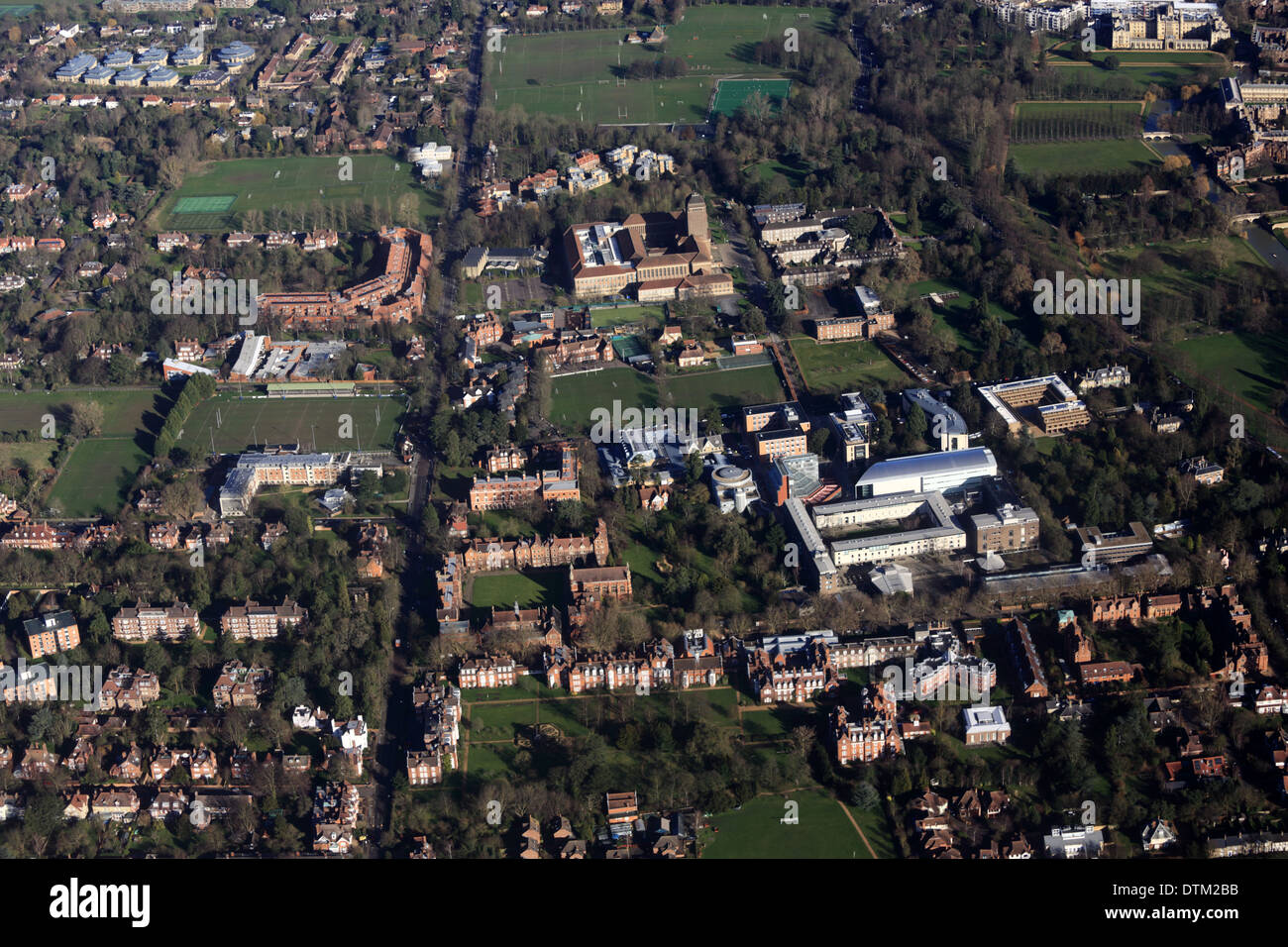 Vue aérienne de Cambridge Banque D'Images