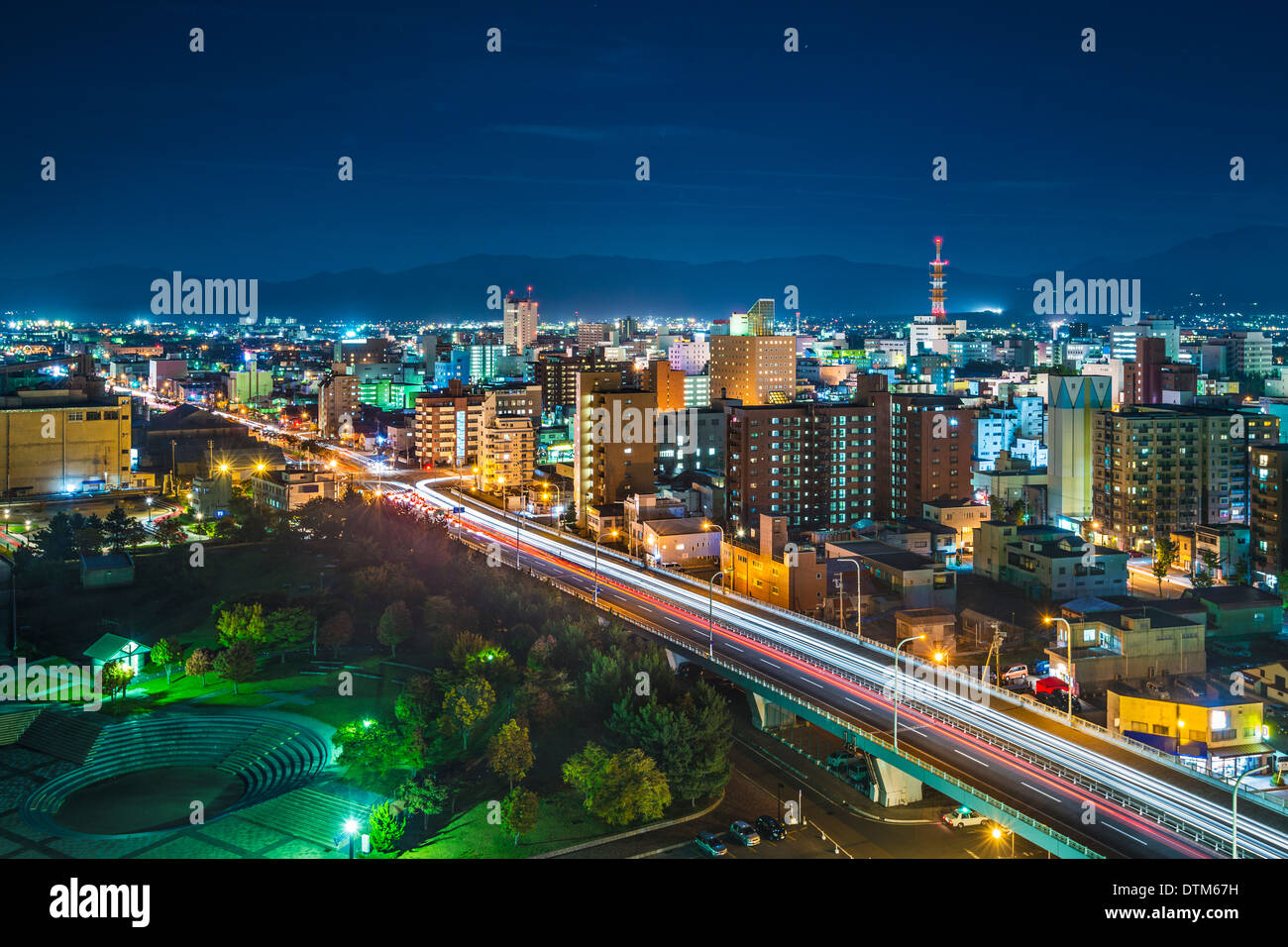 La Ville d'Aomori, la Préfecture d'Aomori, au Japon. Banque D'Images