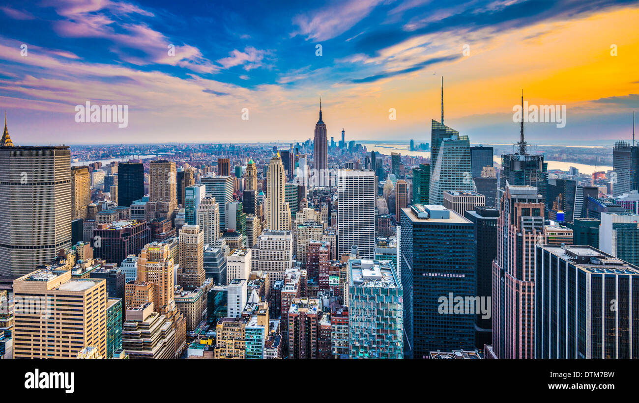 New York City aerial cityscape. Banque D'Images