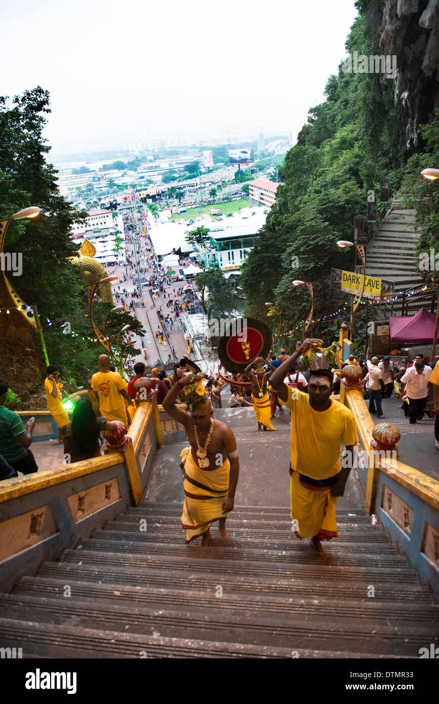 Des scènes de l'étrange et unique festival Thaipusam. Banque D'Images