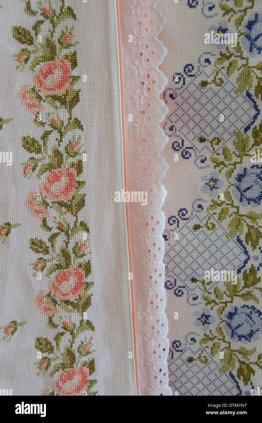 Brésil, Fortaleza. Emcetur Centre touristique Marché de l'artisanat, installé dans une ancienne prison. Les textiles faits à la main. Banque D'Images