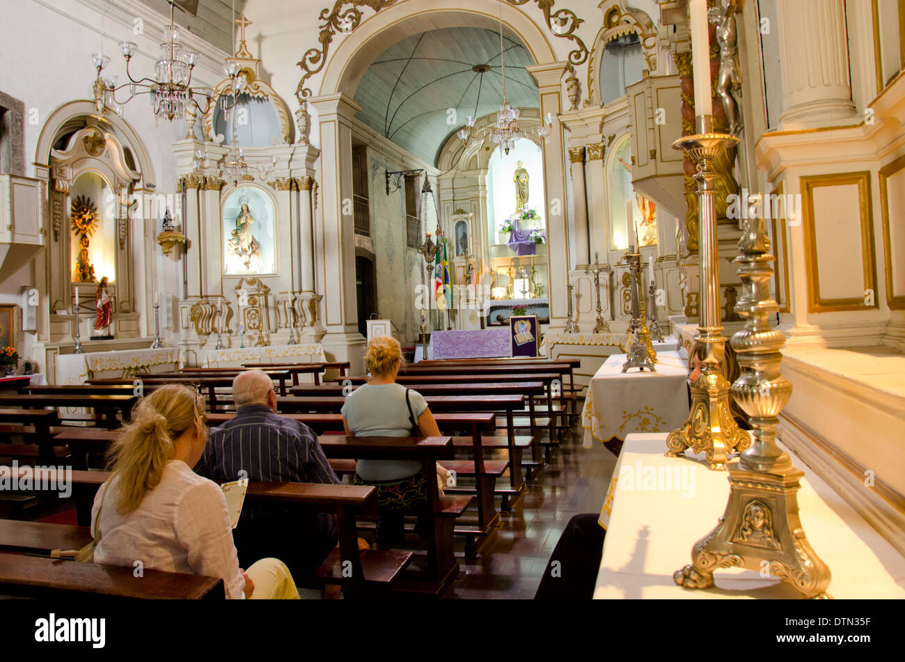Brésil, Rio Grande. Plus vieille cathédrale de l'état, la cathédrale Sao Pedro, construit dans le style baroque portugais en 1775. Banque D'Images