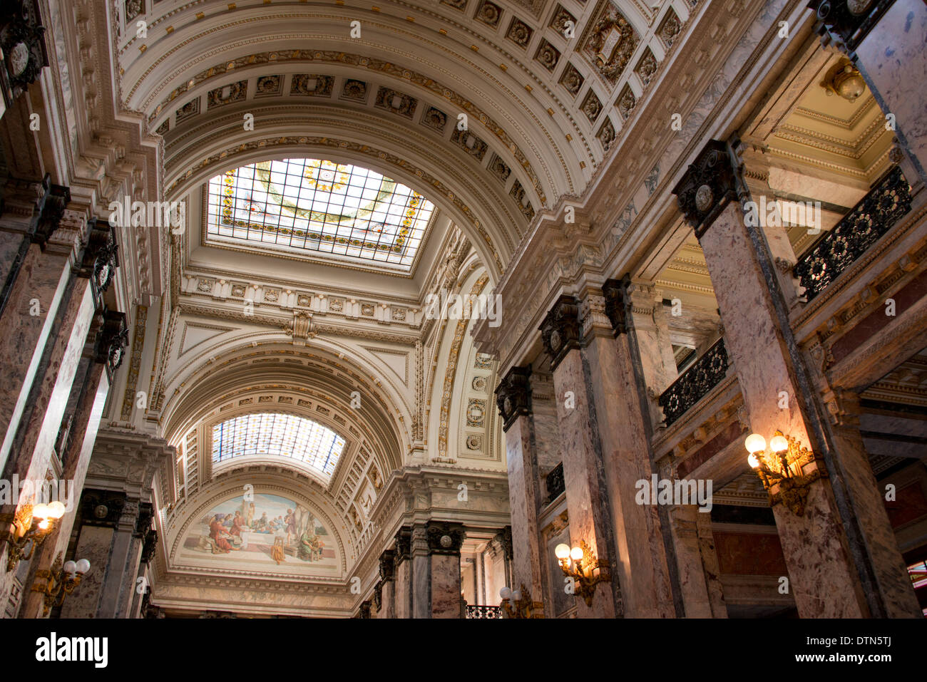 L'Uruguay, Montevideo. Palais législatif, siège de Parlement uruguayen (Monument historique national). L'intérieur. Banque D'Images