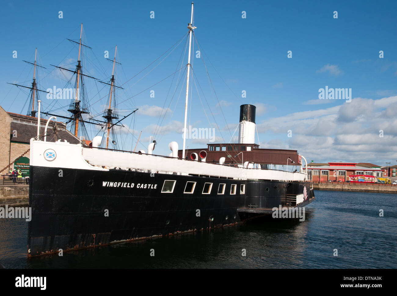 1934 Paddle Steamer Wingfield Caslte au Musée national de la Marine royale, musée maritime de Hartlepool Banque D'Images