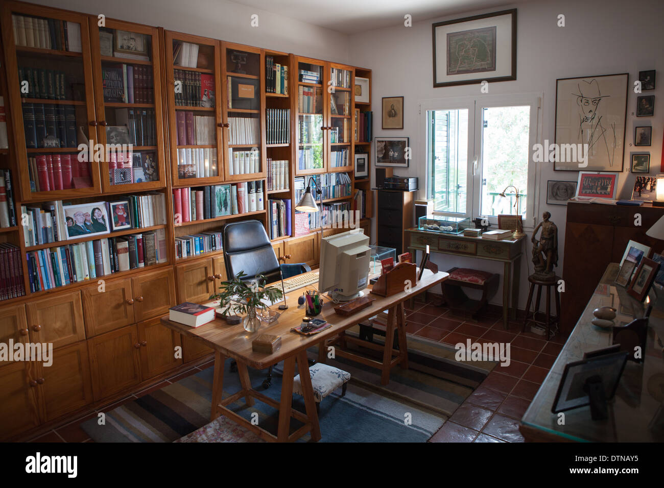 José Saramago's home office dans Tias, Lanzarote Banque D'Images