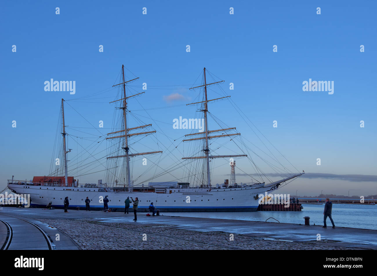 Gorch Fock I dans le port de Stralsund, Allemagne Banque D'Images