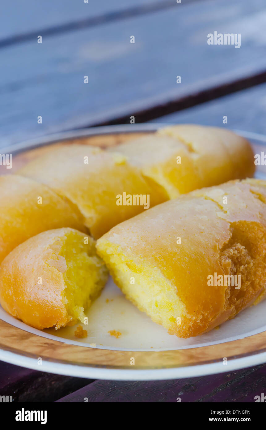 Close up Mantou sur plat (petits pains cuits à la chinoise) Banque D'Images