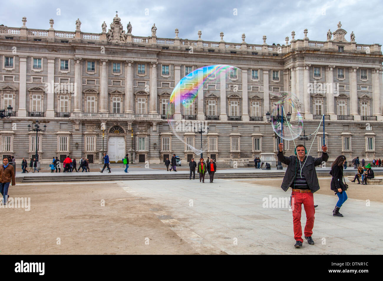 Sculpture de savon bulle au Royal Palace Madrid Banque D'Images