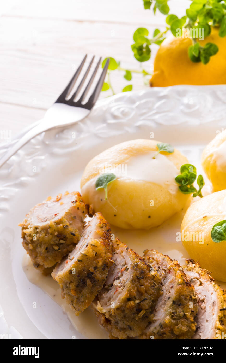 Boulettes de Silésie Banque D'Images