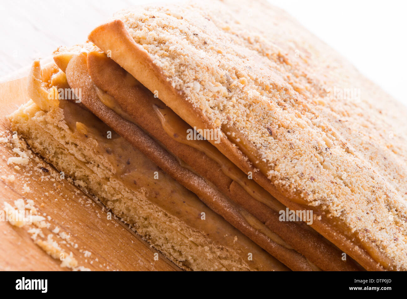 Gâteau au caramel en couches Banque D'Images