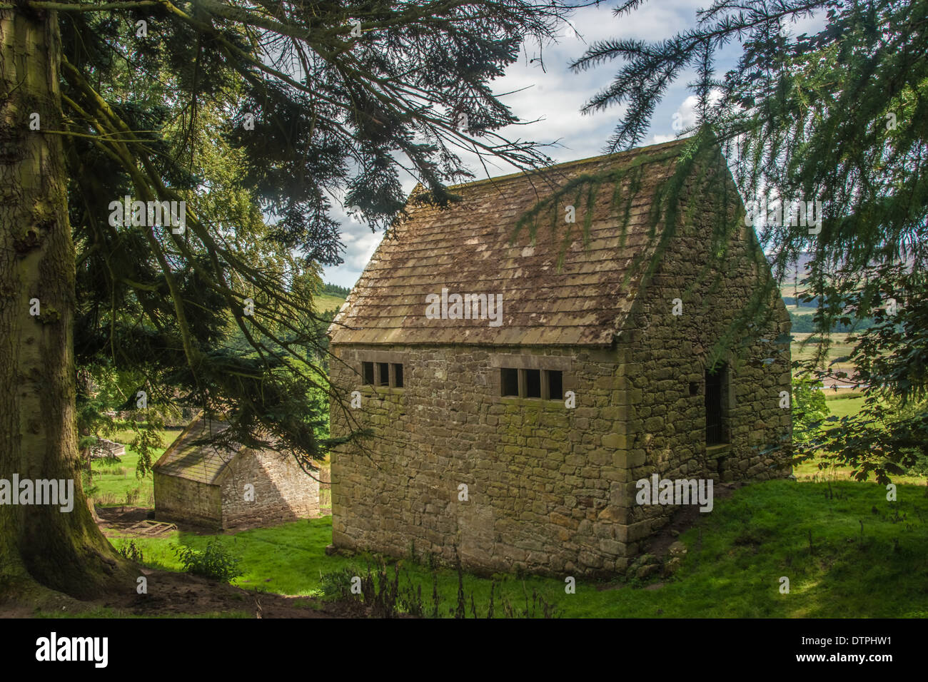 Anglo Scottish Border Bastle Farm House Banque D'Images