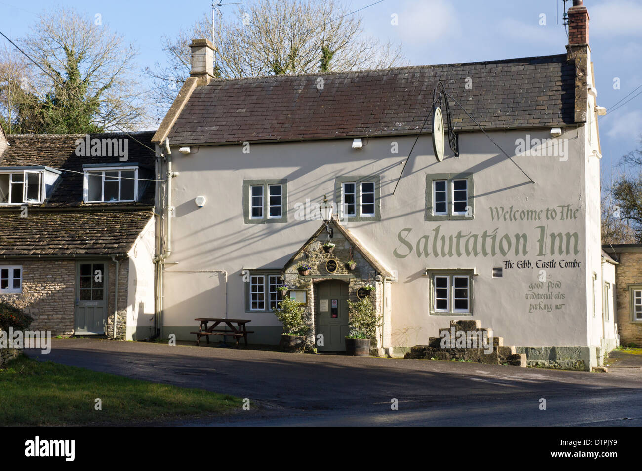 La Salutation Inn, la Gibb, Castle Combe England UK UN Country Pub Banque D'Images