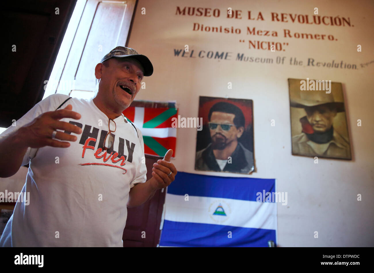 Guide dans le musée de la Révolution, Leon Nicaragua Banque D'Images