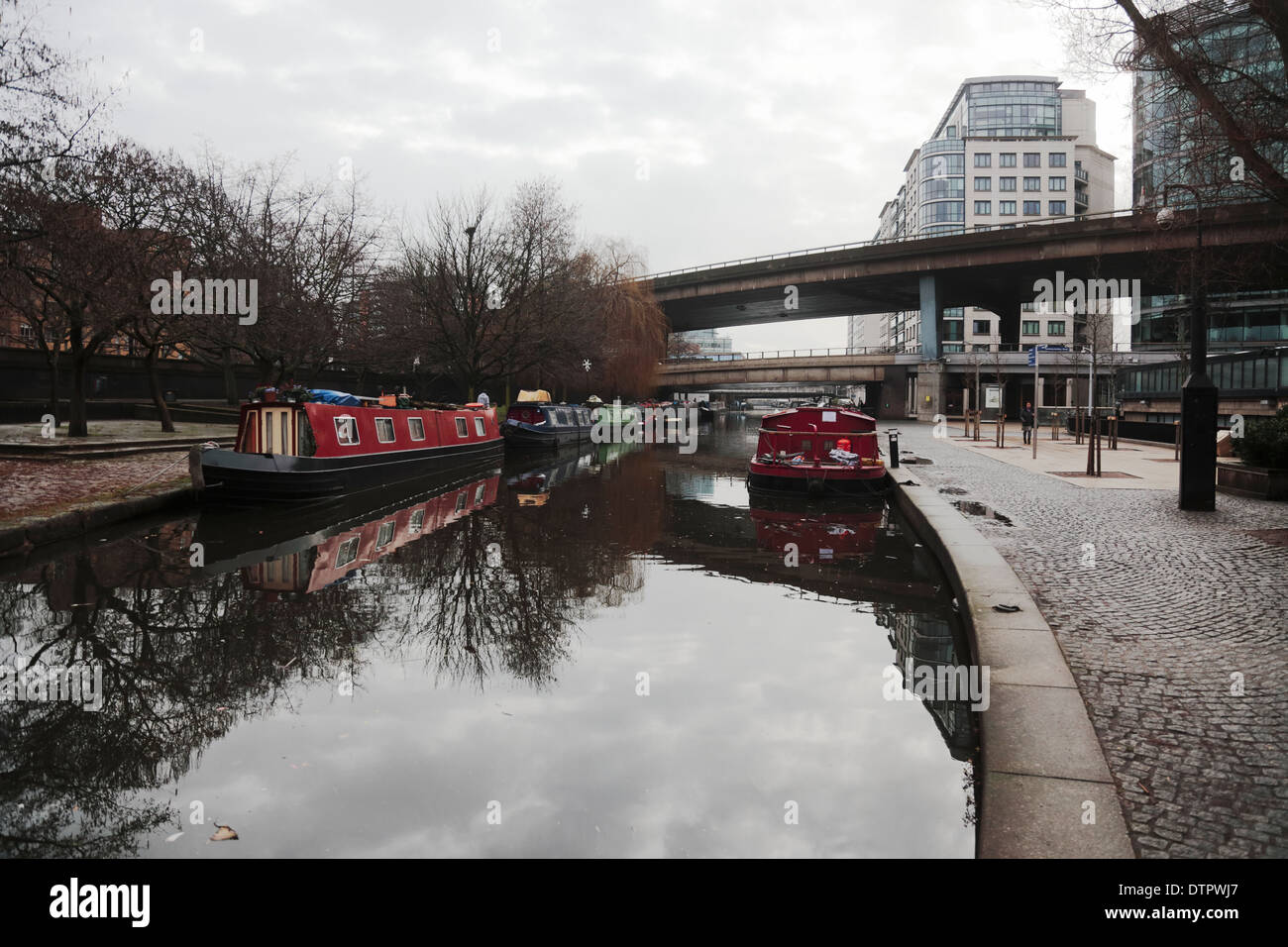 Les chalands dans la Petite Venise, Londres, sur l'image Banque D'Images