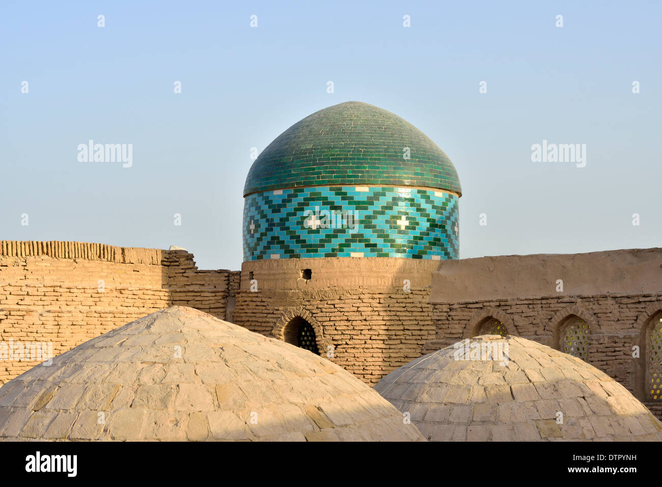 Ichon-Qala (vieille ville) murs, Khiva, Ouzbékistan Banque D'Images