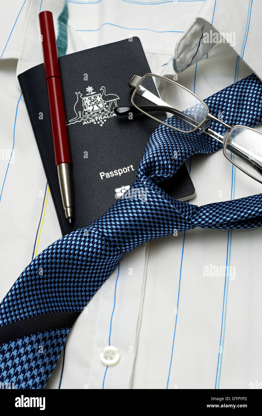 L'entreprise australienne articles de voyage et passeport Banque D'Images