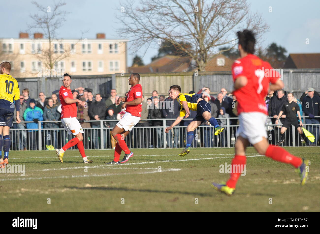 Gosport, UIK. Feb 22, 2014. Gosport Borough v Havant & Waterlooville, demi-finale, FA Trophy, 22 février 2014 (c) Paul Gordon, Alamy Live News Banque D'Images